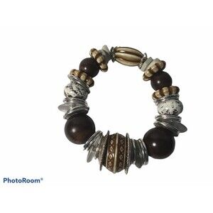 Dark Brown Large Bead Bracelet